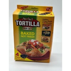 Perfect Tortilla Pan Set 4 Piece Non-Stick Taco Bowl Maker As Seen On TV